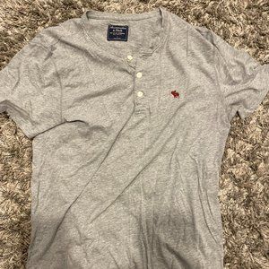 Abercrombie buttoned shirt, large, grey